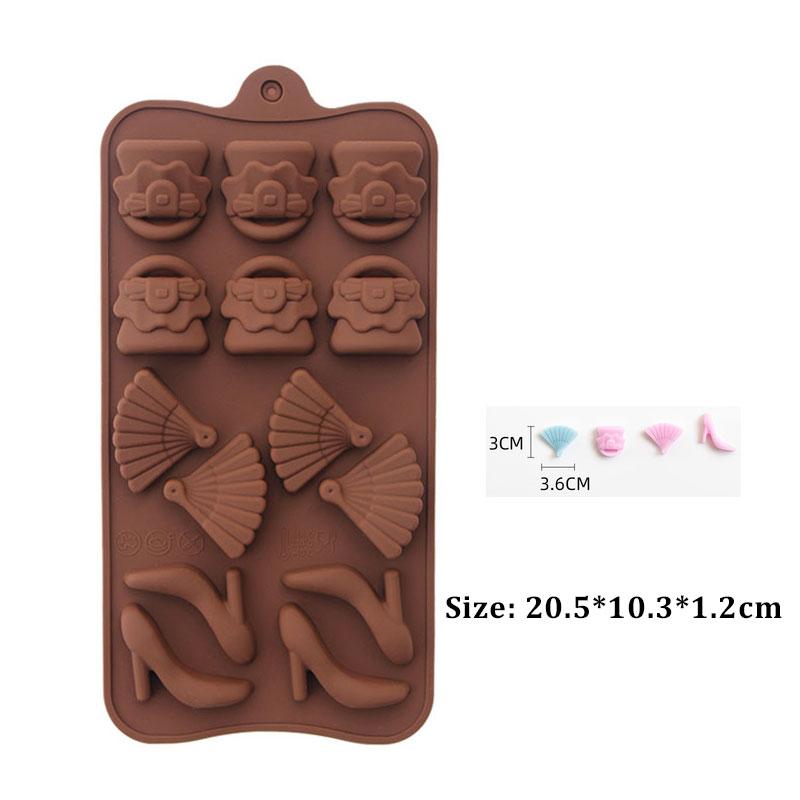 30-58 Chocolate Mould Handmade Candy Jelly Pudding Mold Flower Heart Shape Silicone Moulds Baking Tool