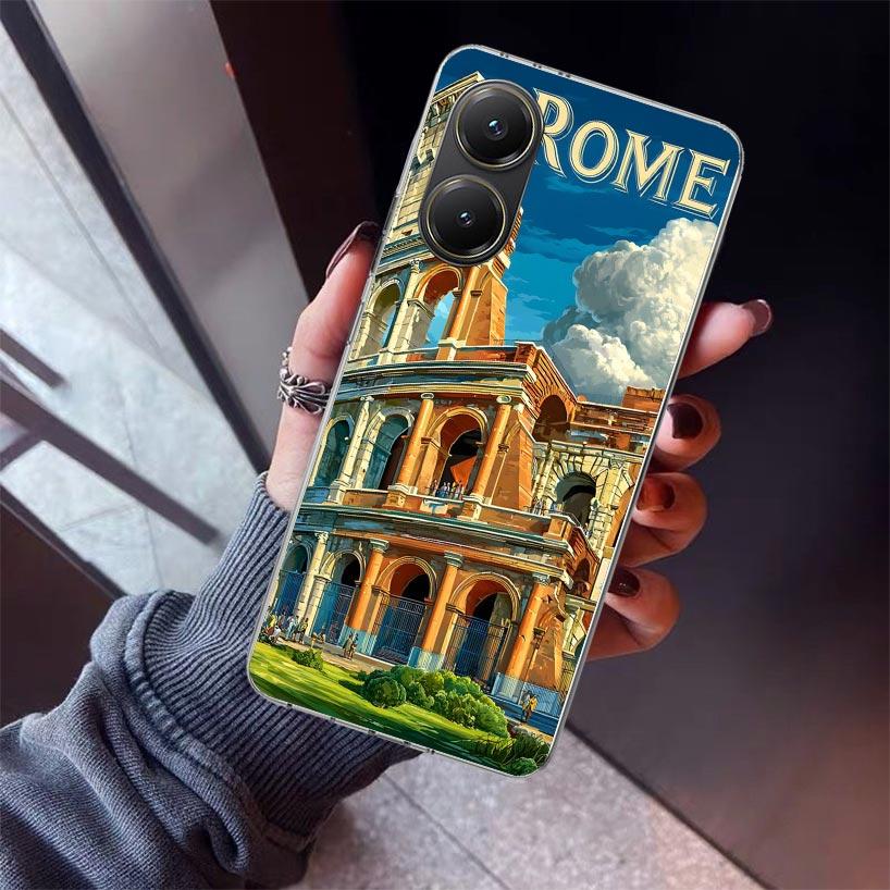 Roman Colosseum Phone Case For Xiaomi Poco X7 X6 X5 Pro F7 Ultra Redmi 15C 15 13 13C 12 12C 10 10A 10C 9 9A 9C 9T Shell Poco X7