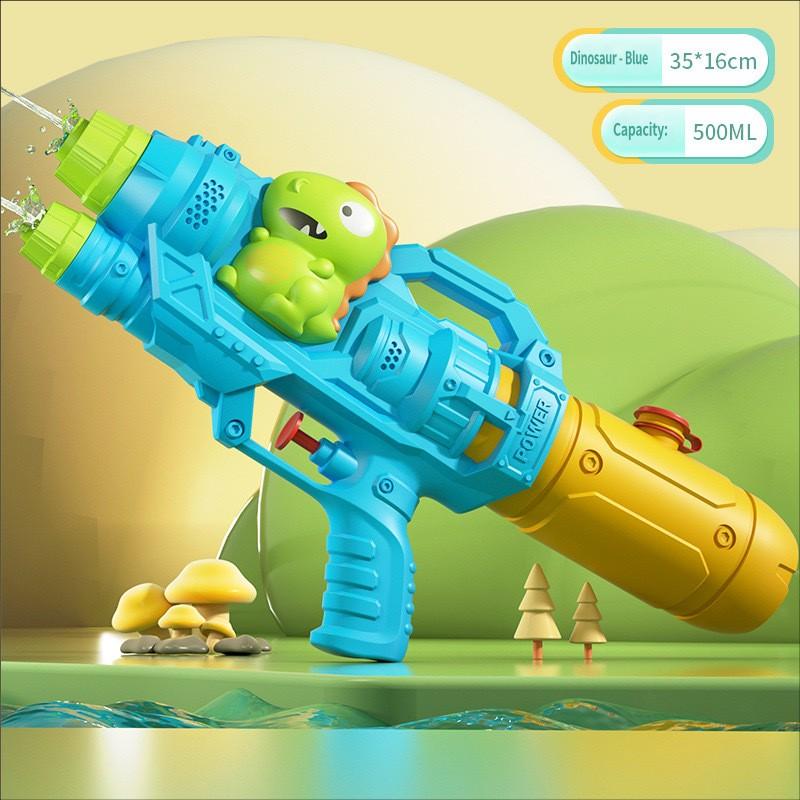 Kids Water Gun Press Shoot Sprayer Large Capacity Outdoor Beach Toy Water Battle Game Cartoon Big Size Double Nozzle Watergun