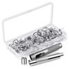 100-Piece Multi-Size Copper Eyelets Set with 3 Installation Tools for Eyelet and Tarpaulin Buckles