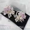 1Pc Pearl High-end Feel Mesh Sweet Plastic Wedding Decorations Simulation Wrist Corsage Petal