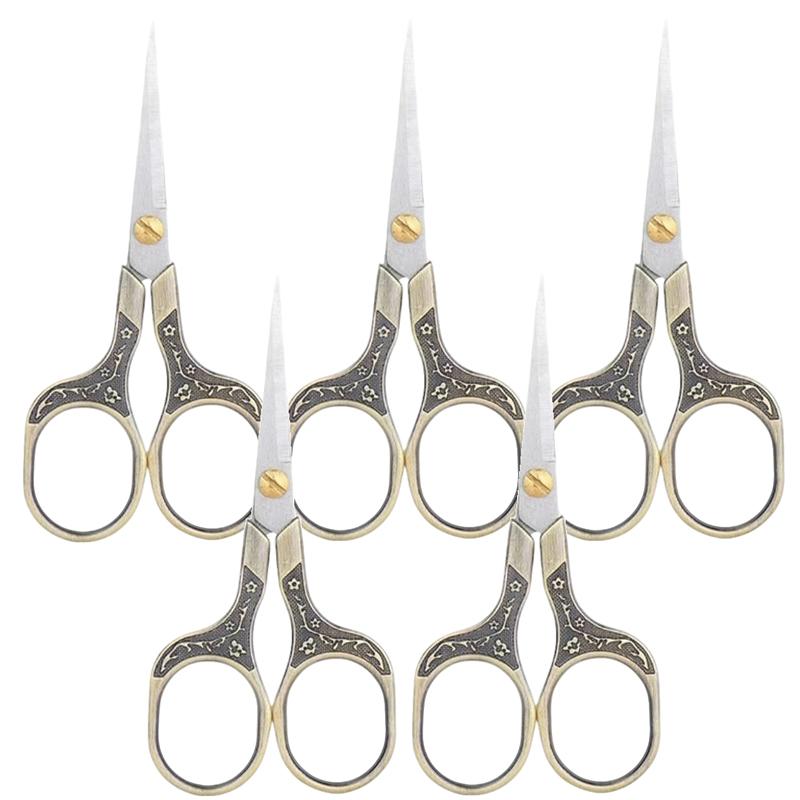 1-5Pcs Stainless Steel Vintage Scissors Sewing Fabric Cutter Embroidery Tailor Thread Scissor Tools for Sewing Shears Small