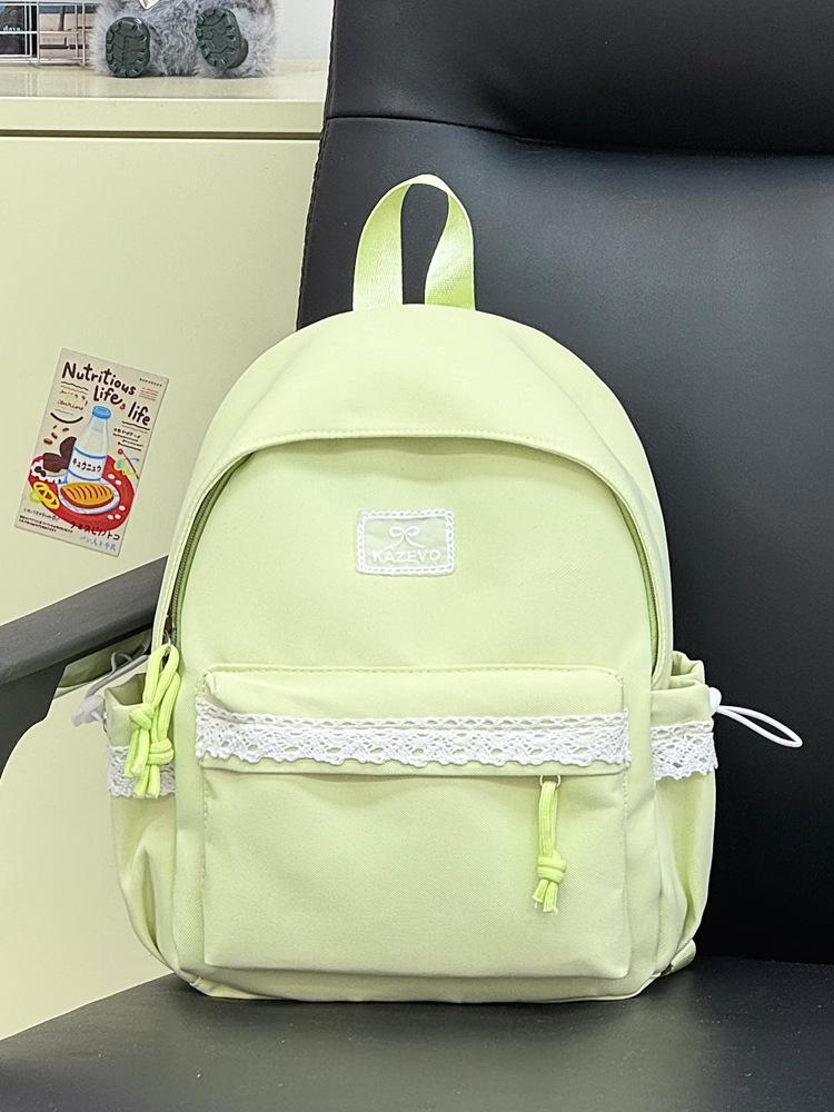 Schoolbag1011 junior high school girls lace large capacity high school backpack travel simple schoolbag lightweight backpack