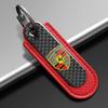 Kolfiber Bilnyckelring Emblem Nyckelhängare Nyckelring För Porsche Cayenne Panamera Macan 911 718 Taycan Boxster Cayman 918 Pajun