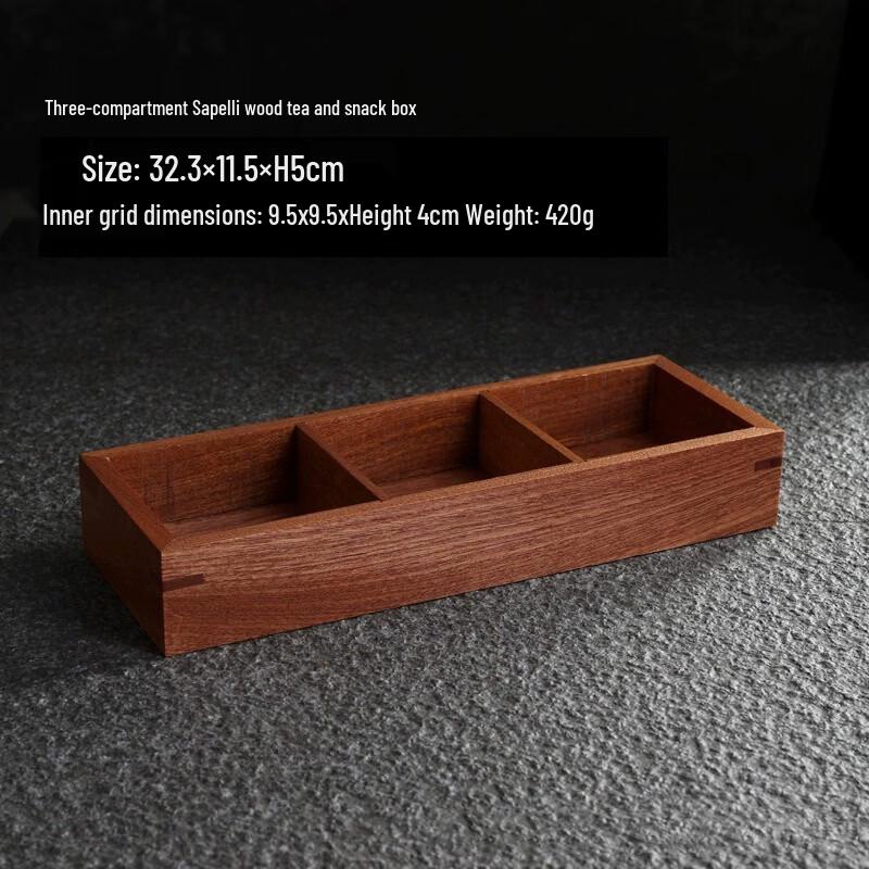 Sapele Wood New Chinese Style Nut & Snack Platter
