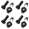 8X Plastic Adjustable Height Kitchen Cupboard Plinth Foot Leg Pair Black-B61B