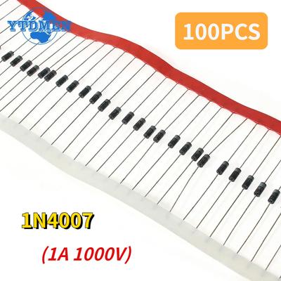 100 STÜCK 1N4007 IN4007 Gleichrichterdiode Set 1A 1000V Axiale Anschlussleitungen Gleichrichterdioden DIP DO-41 Elektronisches Bauelement