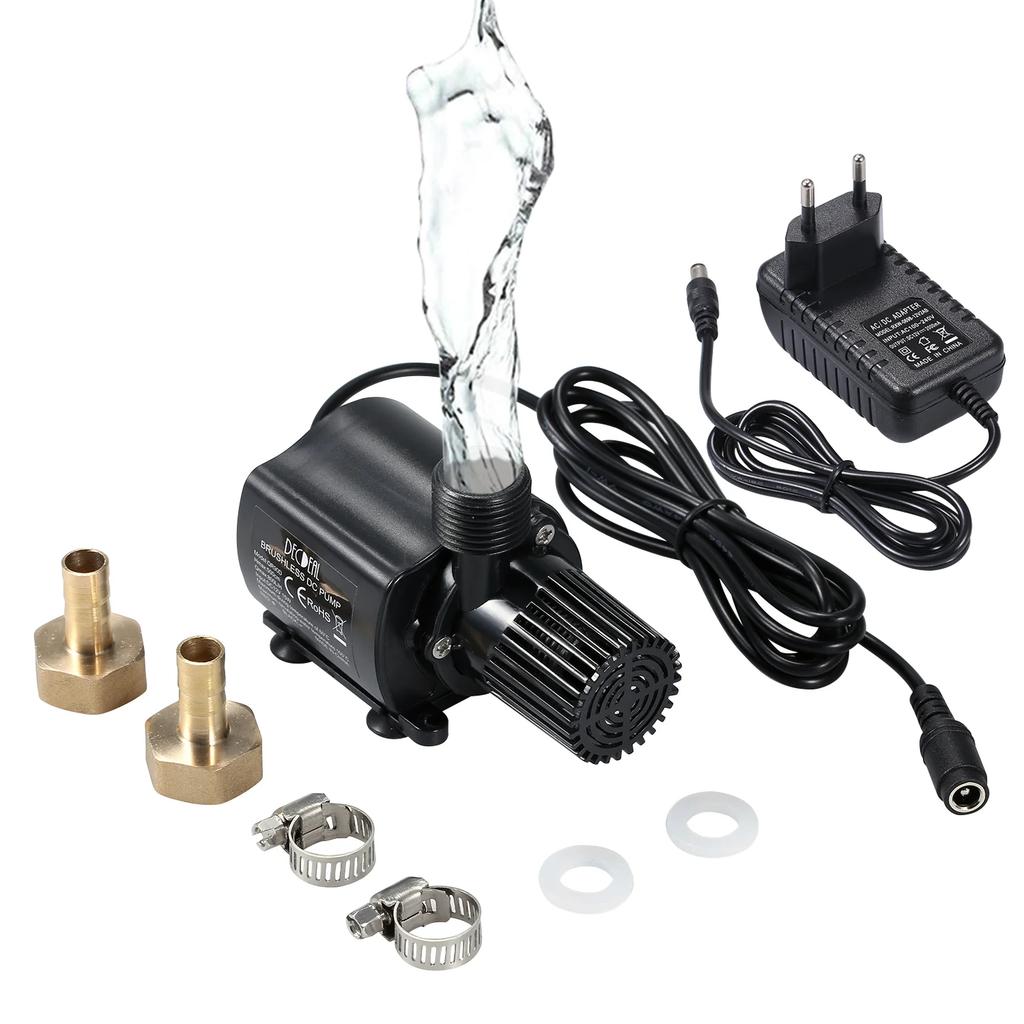 Super Quiet 800L/H DC 12V Brushless Pump Motor Water Circulation Submersible Pump for Fountain Pool Fish Tank Aquariums