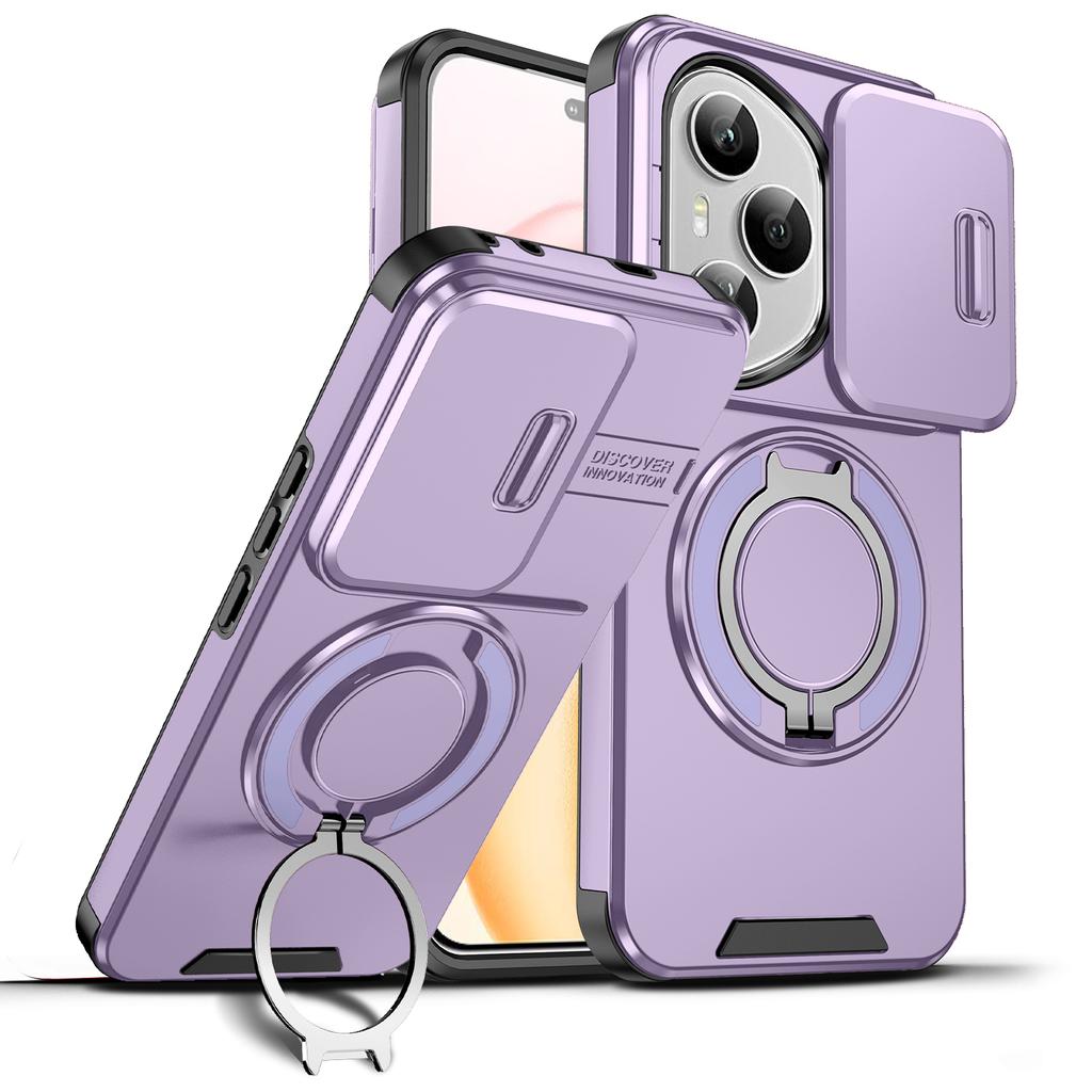 Magnetic Stand Phone Case for Huawei Honor 400 Pro Slide Camera Protection Cover For Honor 400 Lite X60 Pro X9C Magic 7 Armor
