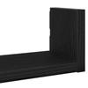 Wall Shelves Set of 3 Black Oak Effect Particleboard