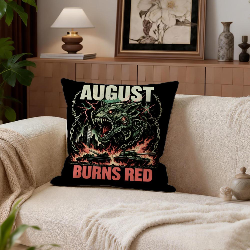 August Burns Red Cushion Cover Cushion Cover Set 4Pcs 50X50 45X45 40X40 Pillowcase Decorative Sofa Home Decor