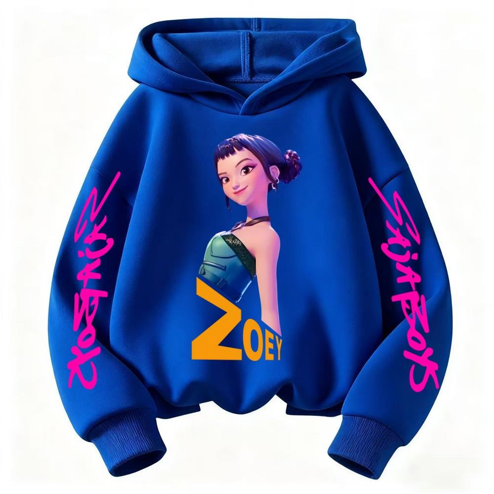 

New Fashion Style Hoodie for Children Kpop Devil Hunter ZOEY Children s Sportswear Cute Harajuku Hoodie Suitable for Both M 160 синій
