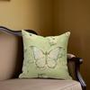 Moss Butterfly Square Jacquard Pillow Cover for Sofa Office Waist Cushion Cover Home Decorative Pillowcase
