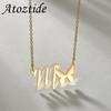 Atoztide Personalized One Name Butterfly Necklaces Nameplate Jewelry Stainless Steel Gold Color Custom Women For Women Men Gifts