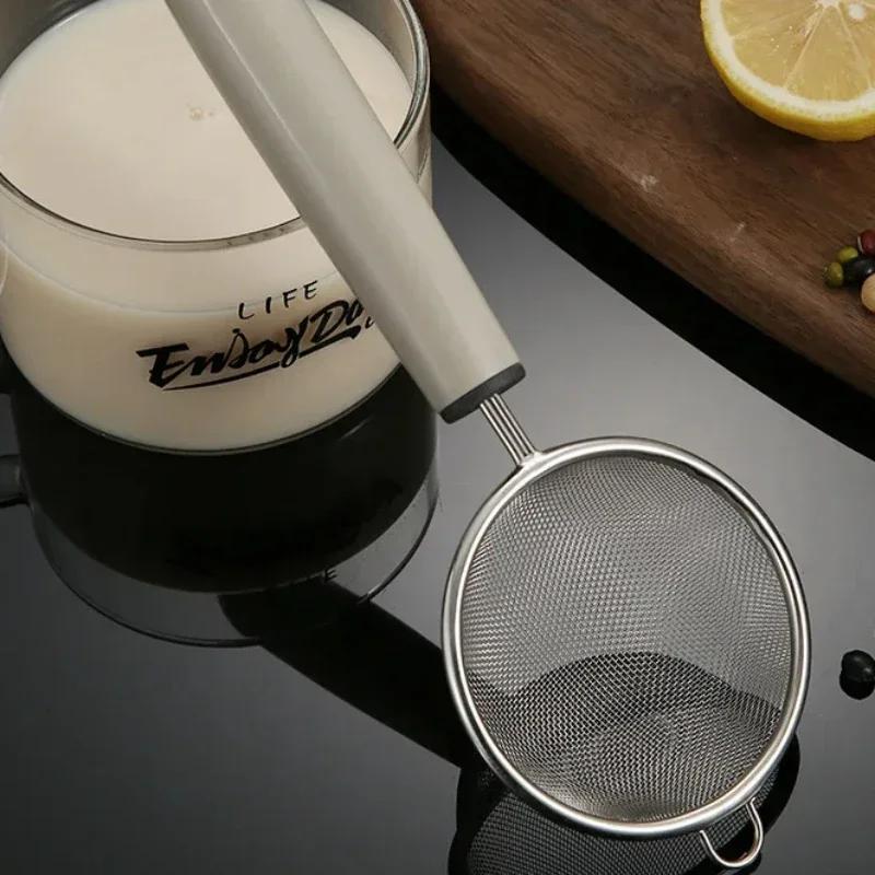 Kitchen Supplies Large Mesh Colander Hot Pot 304 Stainless Steel Colander Fine Mesh Kitchen Utensils Juice Soy Milk Filter Tools