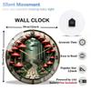 Educational 30x30cm Round Glass Wall Clock for Classroom Use with Clear Markings