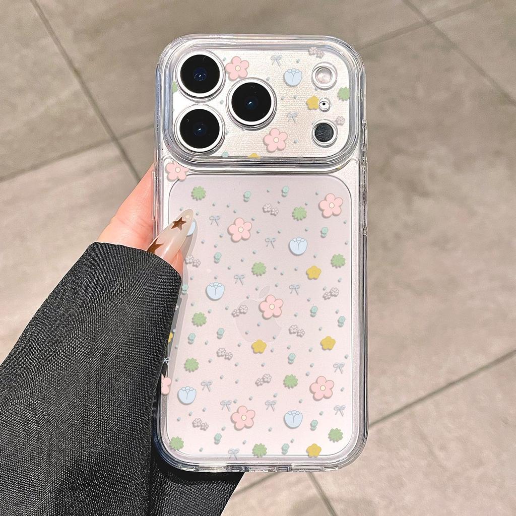 Fresh flower is suitable for Apple 17 mobile phone case iphone16promax cartoon 15plus new 14 all-inclusive.