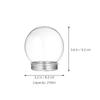 9Pcs DIY Snow Globe Kit Plastic Candy Jars with Screw Off Caps for Winter Snow Globe Craft Making Water Globes Ornament