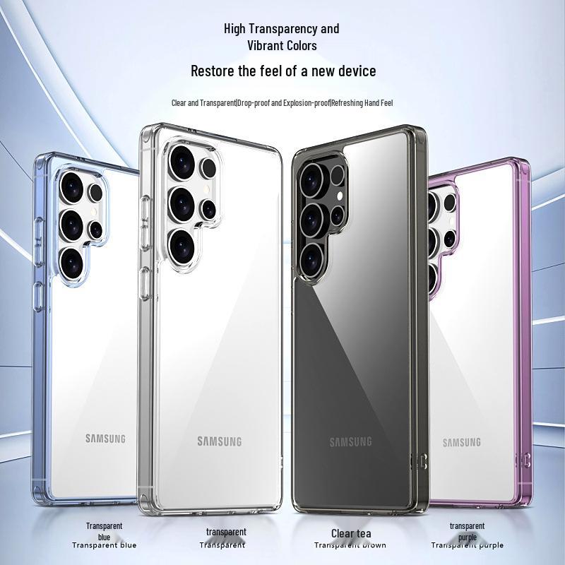 Samsung S25 Ultra/S24 Plus Ice Transparent Aurora Phone Case - Airbag Anti-drop Protective Cover