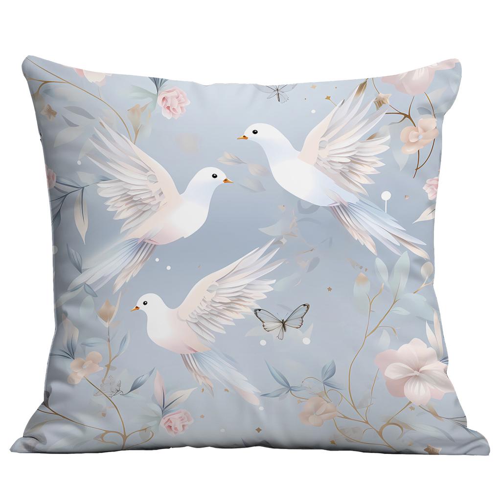 New Retro Imitation Three-dimensional Flower and Bird Pillowcase Home Living Room Sofa Cushion Pillowcase Decoration