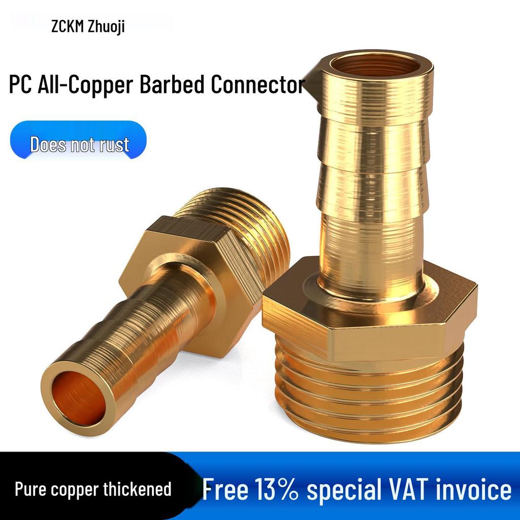 Zhuo Ji All-Copper Hexagonal Barb Connector for Gas & Oil Pipes