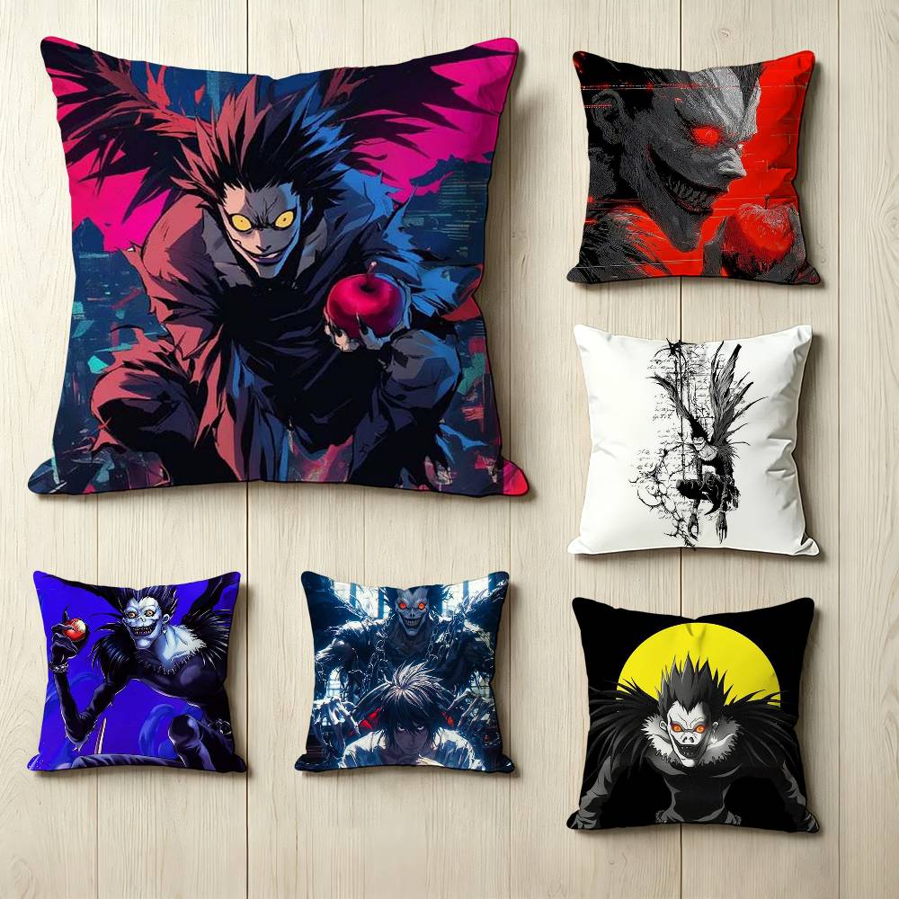 Anime DDeath NNote RRyuk Shinigami Square DoubleSided Printed Pillow Case Bedroom Bedside Pillow Sofa Cushion Cover