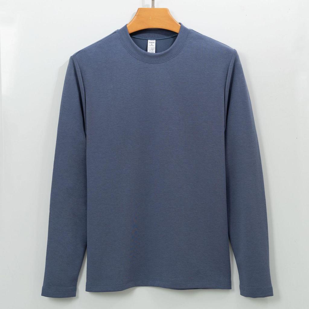 Premium Men's White Long Sleeve Moisture-Wicking Antibacterial Heating T-Shirt