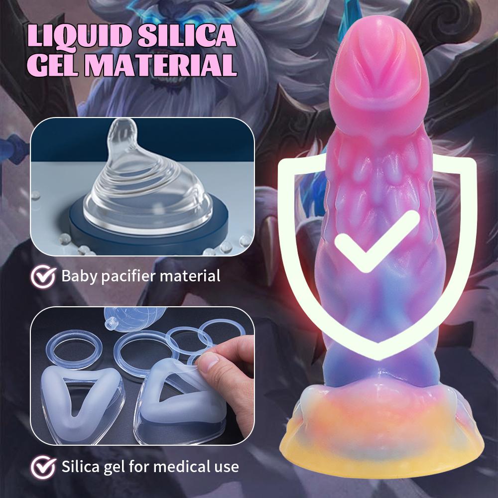 Luminous Silicone Anal Dildo Butt Plug Prostate Massager Anal Beads G Spot Clitoral Stimulation Adult Sex Toys for Women Men