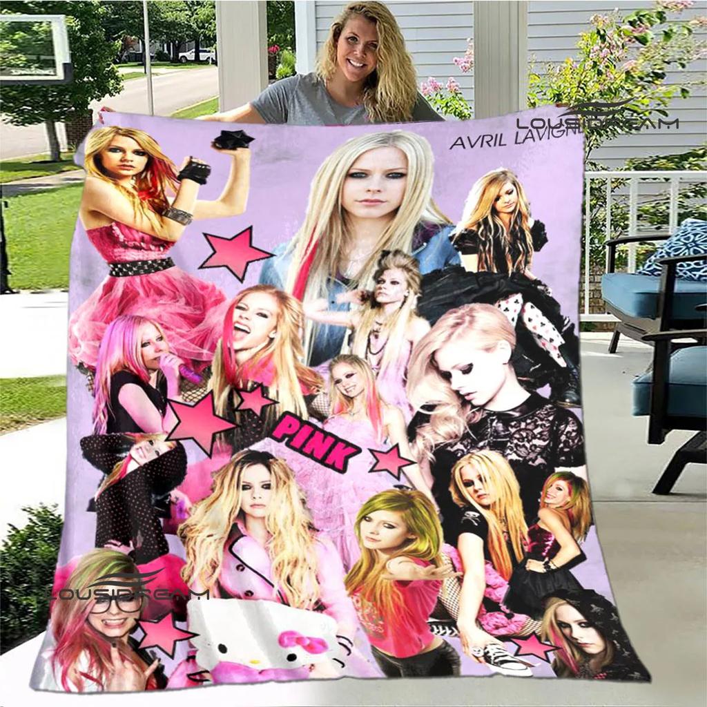 Singer AVRIL LAVIGNE Printed blanket Flannel Warm blankets Soft and comfortable blanket bed linings cubre cama Birthday Gift