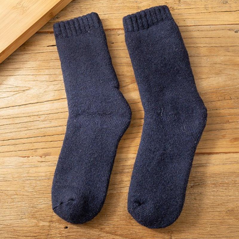 5Pairs Männer Wolle Socken Winter Warme Casual Dicke männer Einfache Einfarbig Männlich Hohe Qualität