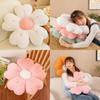 Luxurious Rabbit Hair Plush Daisy Cushion For Office Home Decor Support Pillow