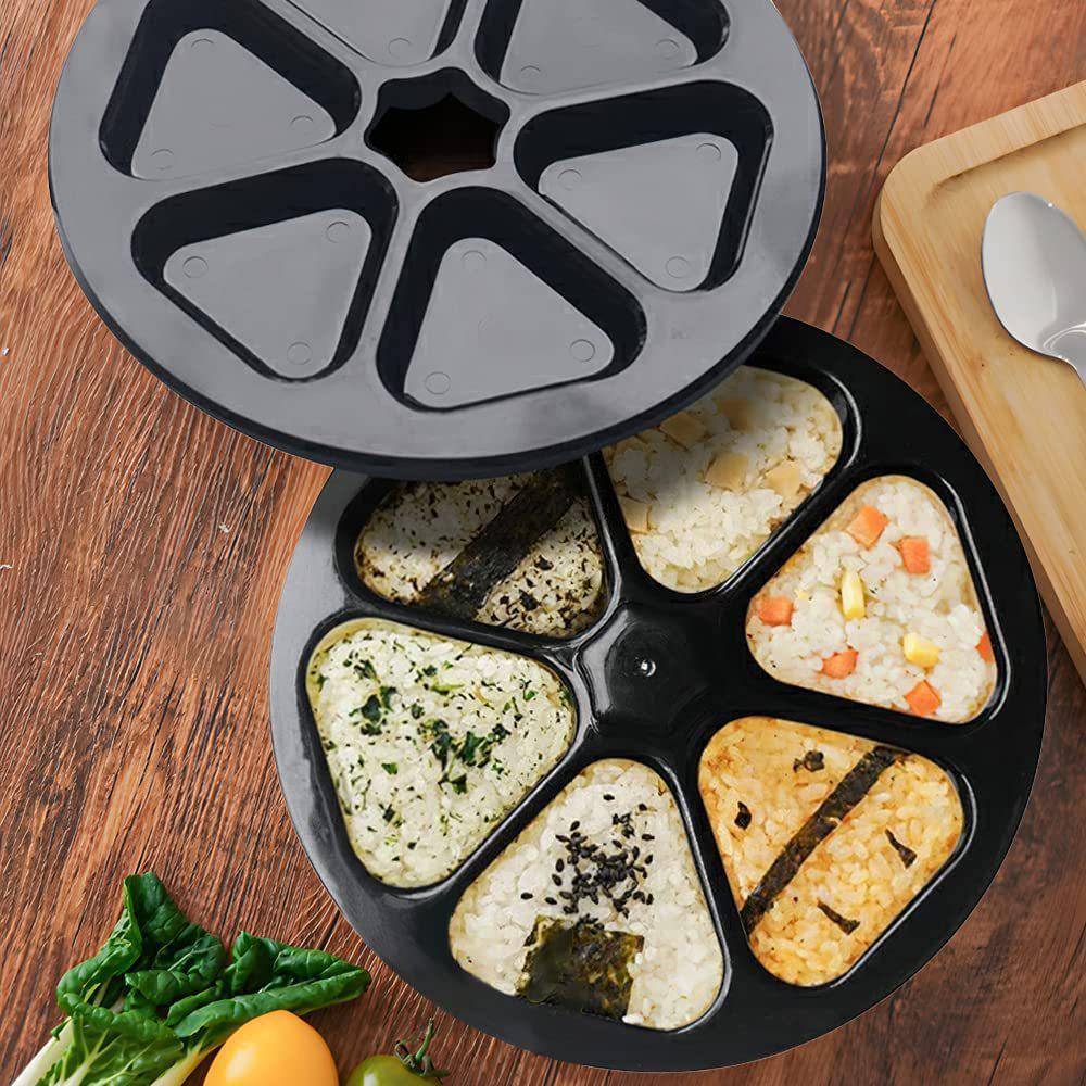Onigiri Sushi Maker: 6-in-1 Seaweed Rice Roll Mold Tool