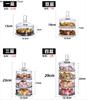 Crystal Candy Jar Transparent Glass with Lid Four Floors Food Storage Tank Home Use Desktop Multi-layer Decoration Glass Jar