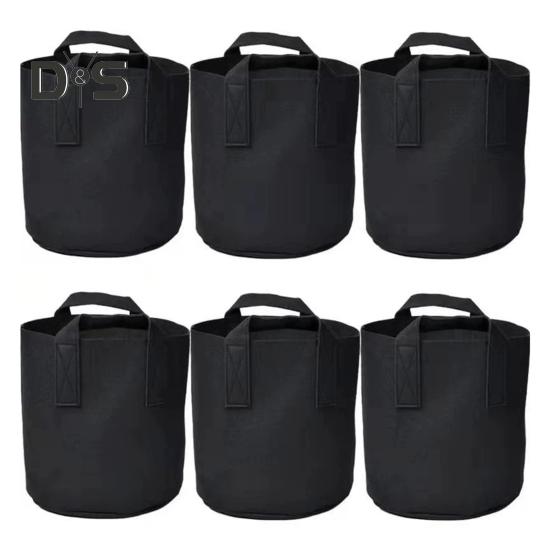 Saci de creștere din pâslă îngroșată, saci de creștere a plantelor cu mânere, saci de plantare respirabili, ghivece pentru flori, roșii, castraveți