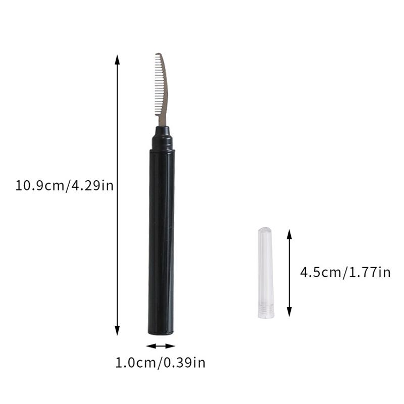 Black Eyelash Clip Comb With Cover Eyelash Separator Eye Lifting Curl Metal Brush Mini Eyebrow Comb Beauty Makeup Tool