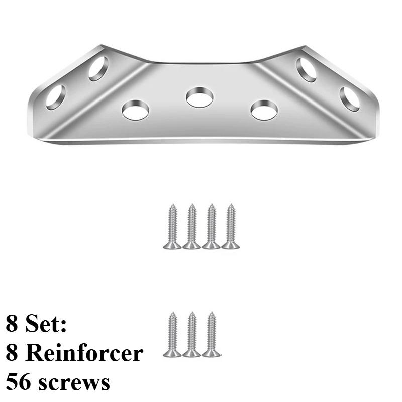 10/20/40/50pcs Thickened Stainless Steel Angle Code 90 Degrees Right Angle Fixed Bracket Furniture Connectors