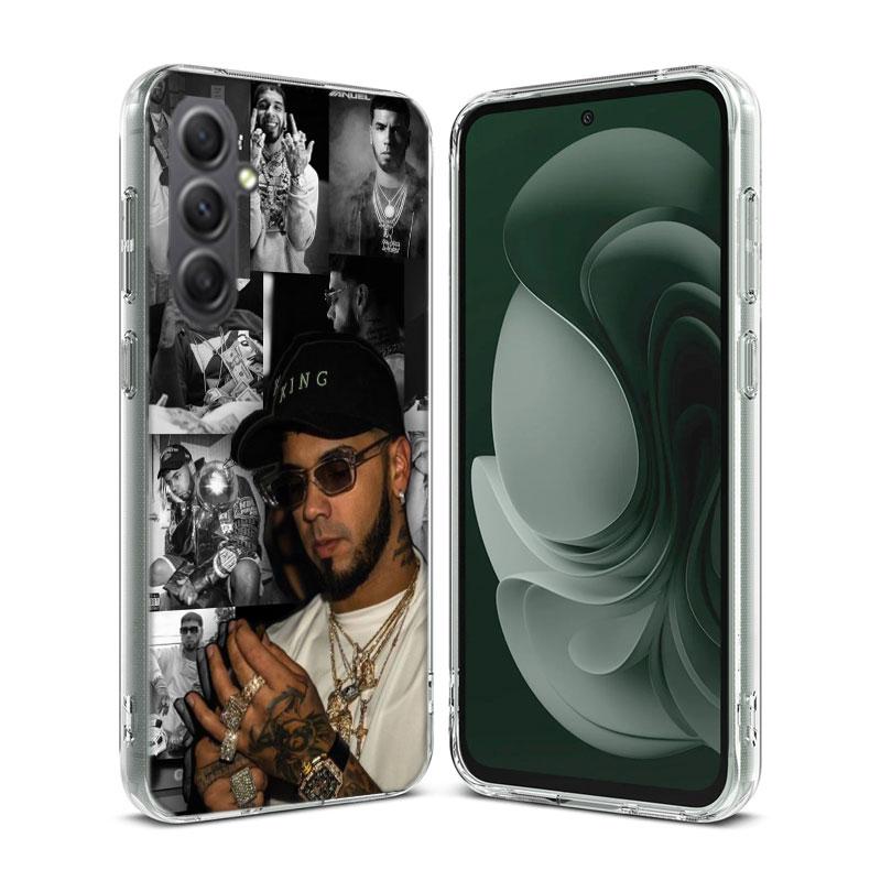 Rapper A-Anuel AA Real Phone Case for Samsung A16 A26 A36 A56 A17 A37 A57 A07 A06 A02S A03 A04S A05S Galaxy Note 20 10 A50S A71