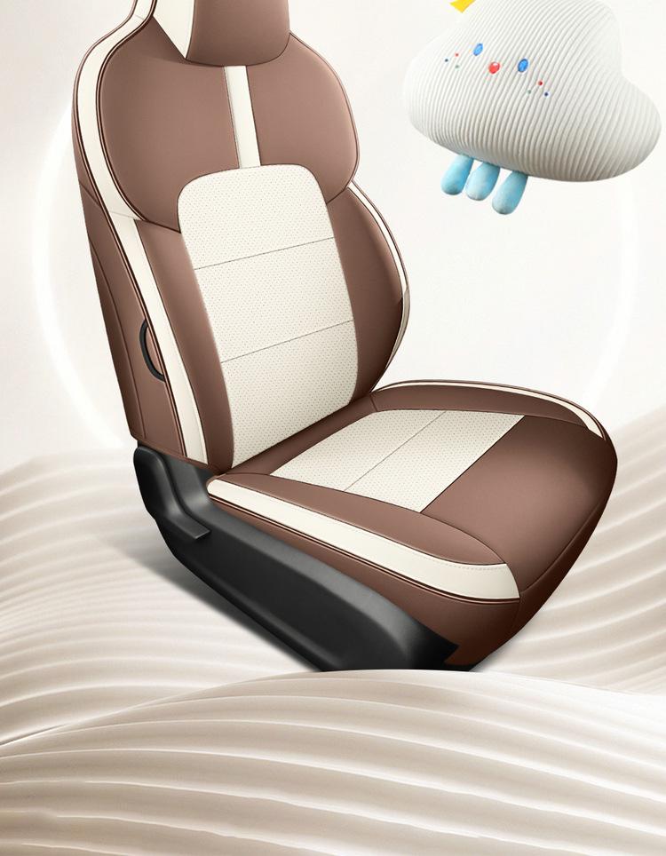 Wuling Bingo PLUS Leather Perforated Seat Cushion - All-Season Universal Cartoon Design