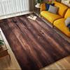 Wooden Texture Crystal Velvet Chair Mat Area Rug - Non-Slip, Floor Mat, Office Desk Chair Rugs, Bedroom Decor.Christmas Gift-1106181