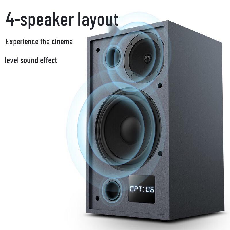SANSUI H5 Wooden KTV Smart Speaker System CN plug (adapter included)