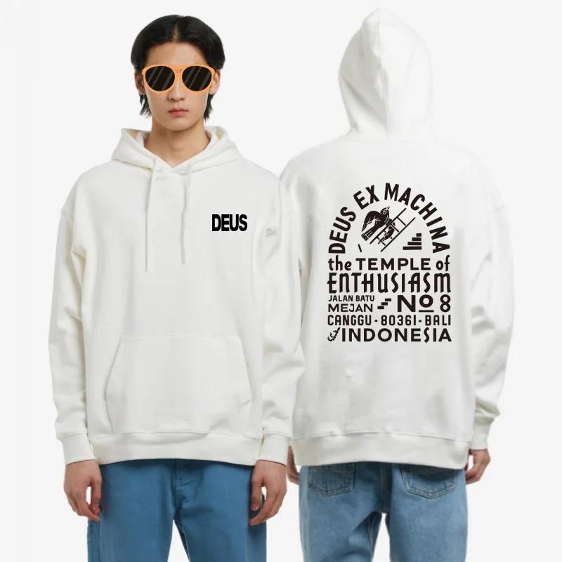 Men And Women Sweatshirt Letter Print Hooded DEUS EX MACHINA Pullovers Korean Fashion Loose Casual Hoodies Pullover Clothing BMX