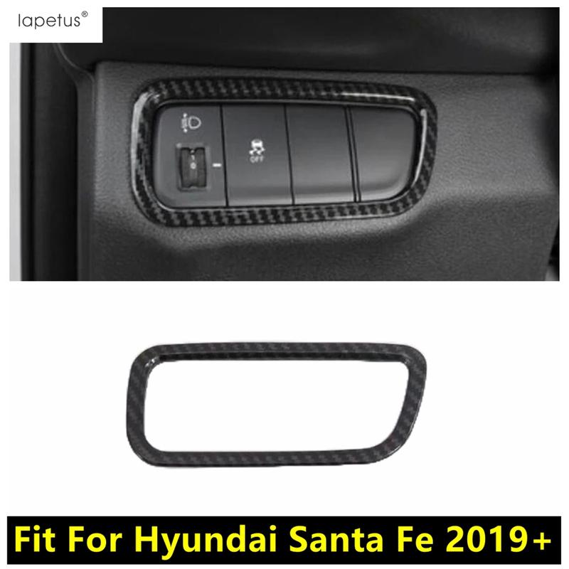 ABS Рамка переключателя фар Лампа Фара Декоративная накладка Для Hyundai Santa Fe - Аксессуары из углеродного волокна Интерьер