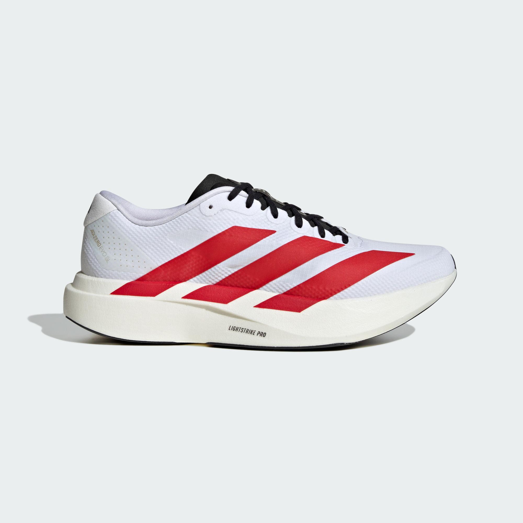 Adidas Adizero Evo SL Height Increasing Running Shoes Unisex White Red 39