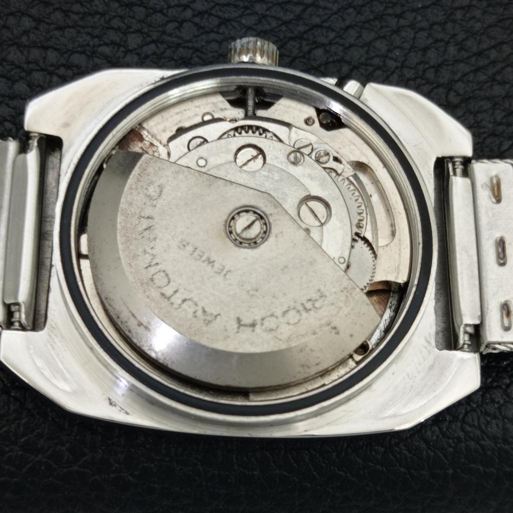 VINTAGE RICOH R31 AUTOMATIC JAPAN MENS BLACK COLOR DIAL WATCH A707931-1