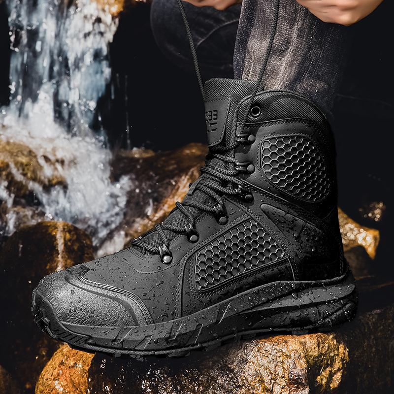 Men's Boots Outdoor Leather Hiking Shoes Men Hunting Work Safty Shoes Men's Desert Boots ankle boots