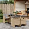 Vidaxl 5-Cz. Garden Furniture Set With Cushions, Mixed Beige