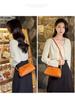 2025 Summer Women's Soft Leather Gold Shell Messenger Bag - Retro Style for Trendy Taiwanese Fashion