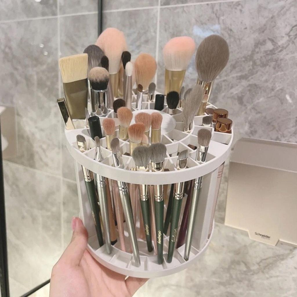 2pcs Makeup Brush Holder Professional Home Desktop 49 Hole Cosmetic Brush Pencil Gel Pen Rack Stand