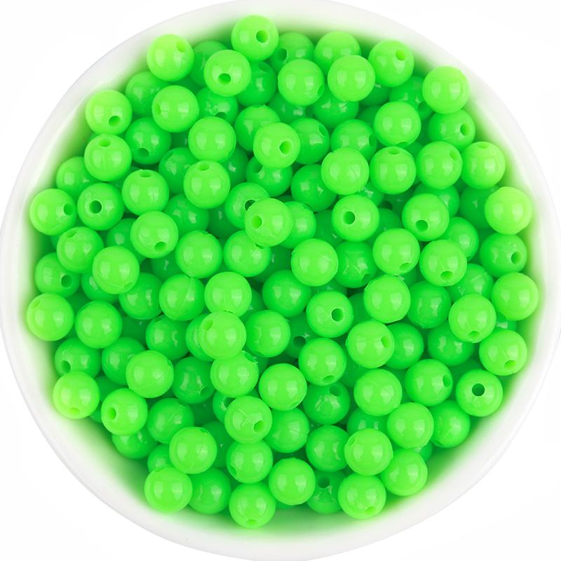 100Pcs 6mm Plastic Beads Solid Color Loose Spacer Round Beads For DIY Bracelets Phone Chains Jewelry Making Supplies Wholesale