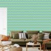 Mint and Sea Zigzag Wallpaper for Living Room and Bedroom 50x1000